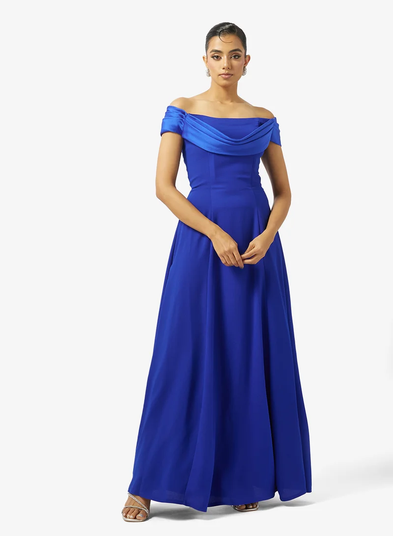 Akadia Fashion  A-LINE FREE SLEEVES CREPE DRESS for Women | Best Price UAE